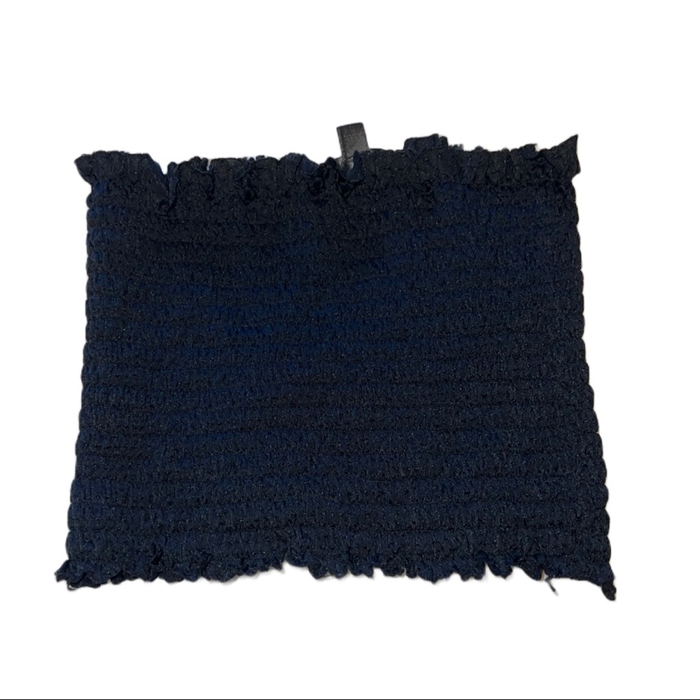 Missguided Black Ruched Tube Top
